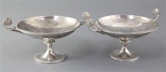 A pair of George V silver tazze by James Dixon & Sons, 17 oz.